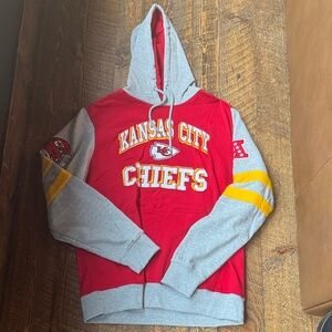 NFL Kansas City Chiefs Red and Gray Pullover Hoodie